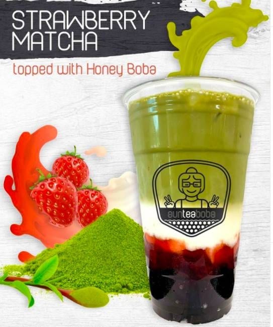 Strawberry Matcha Tea.
