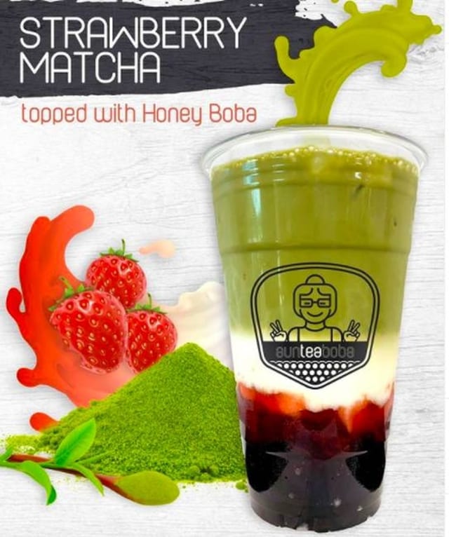 Strawberry Matcha Tea.