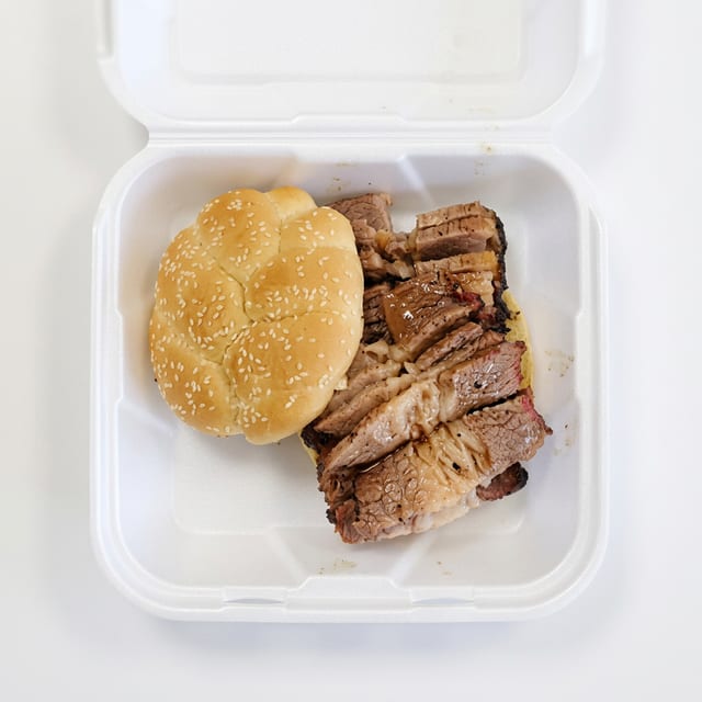 Beef Brisket Sandwich.