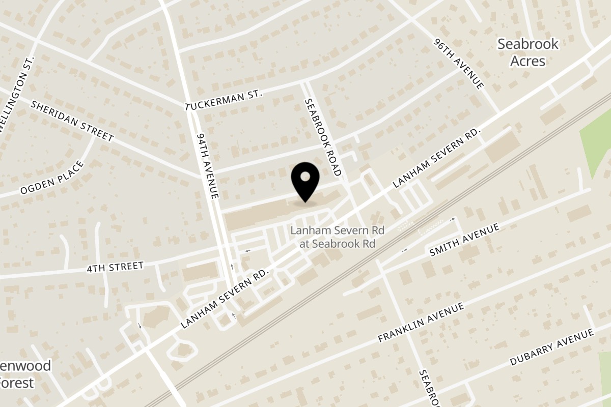 Map showing the location of Supreme Barbecue on 9448 Lanham Severn Rd in Lanham